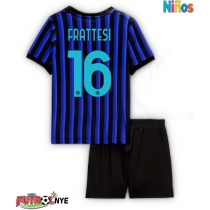Camiseta Inter Milan Davide Frattesi #16 Primera Equipación para niños 2025-26 manga corta (+ pantalones cortos)